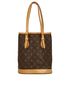 Louis Vuitton Bucket Bag PM, &pound;600, Handbags, Brown, Coated Canvas/Leather, Front view